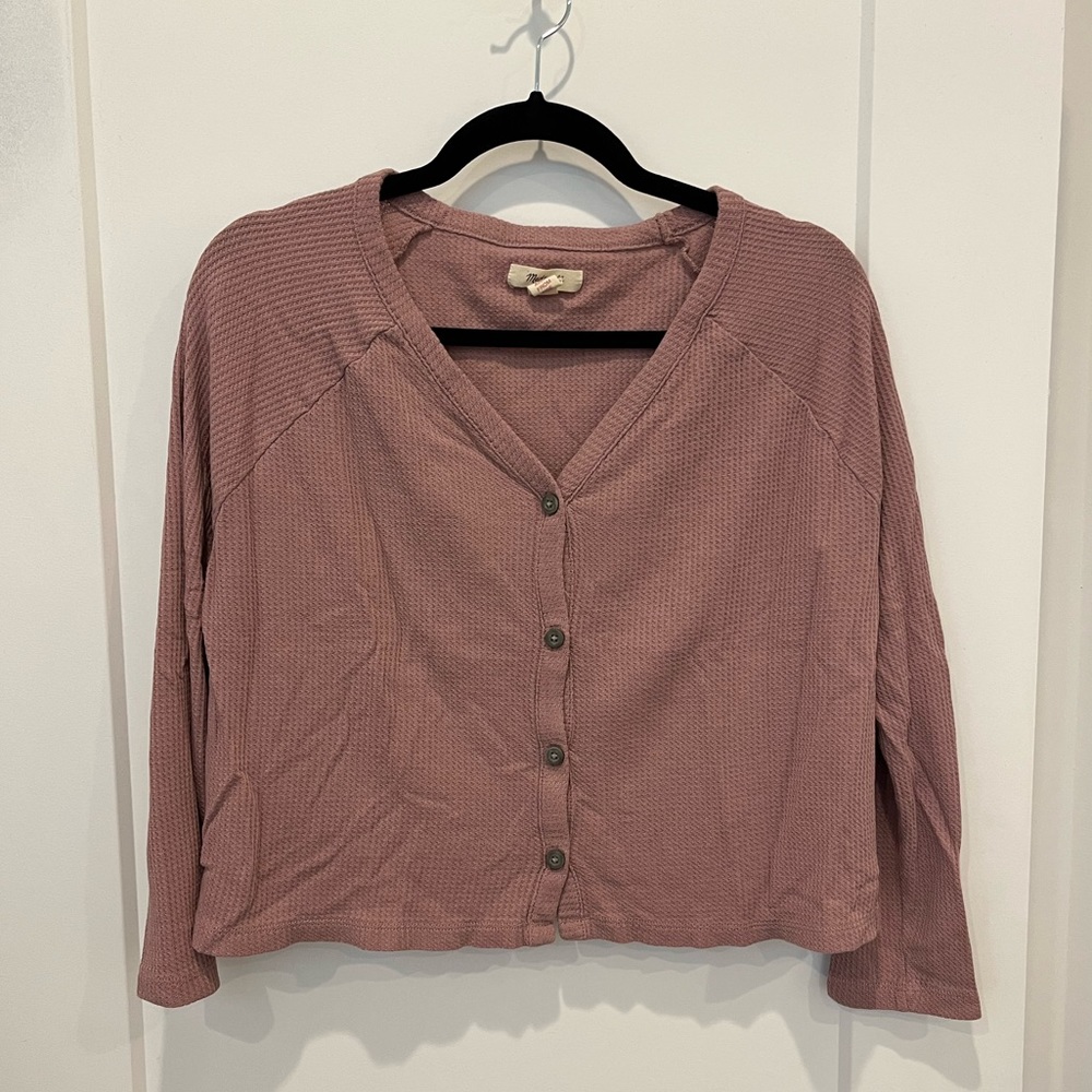 Madewell Waffle Knit Button Front Pajamas Set